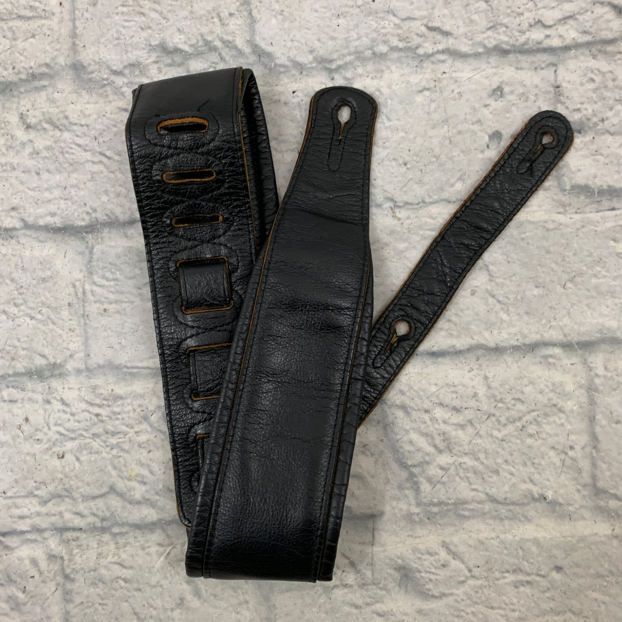 Levy's PM32 Leather Guitar Strap Black