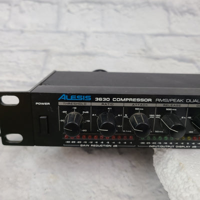 Alesis 3630 Rackmount Dual Channel Compressor Limiter with Gate