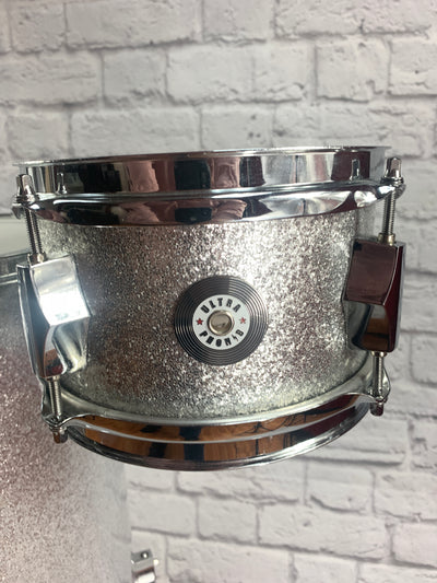 Ultraphonic UP-C 3 Piece Standing Cocktail Drum Kit Silver Sparkle