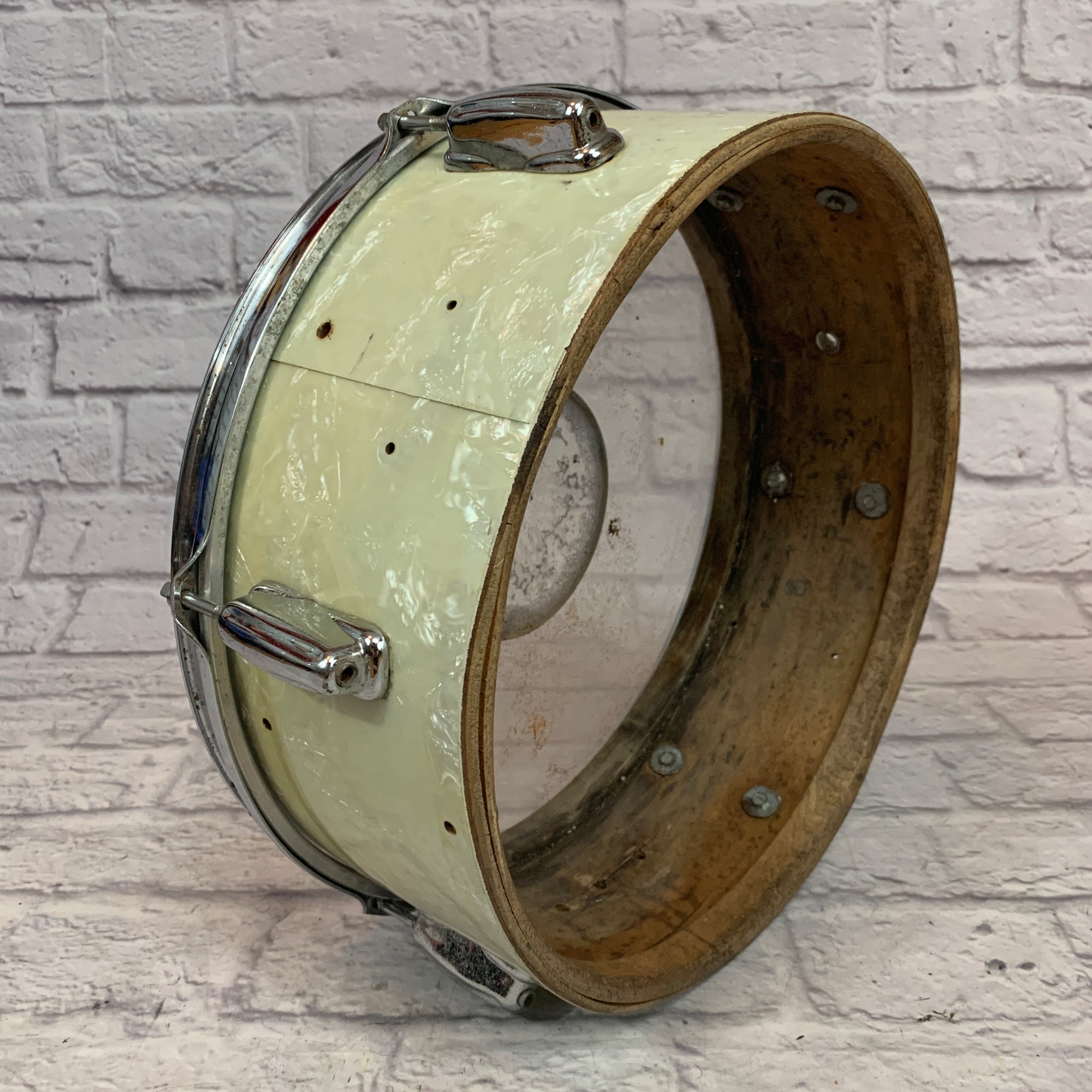 Slingerland Snare Drum Shell White Marine Pearl 1960's