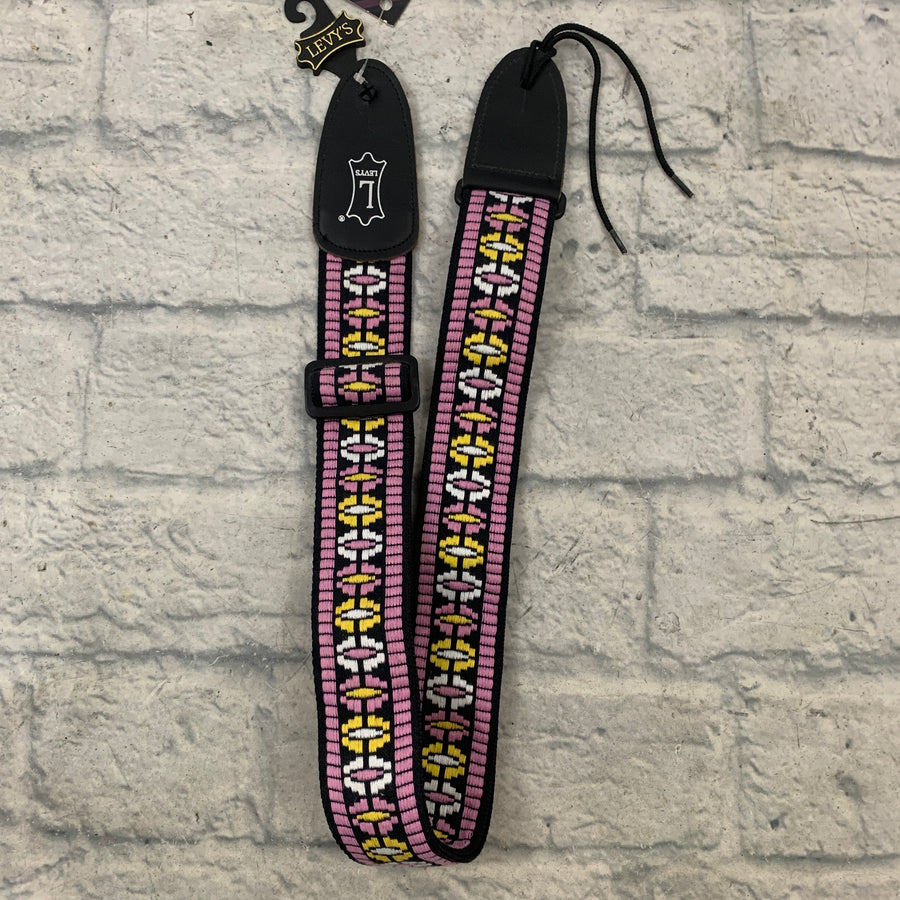 Levy's M8HT-05 Jacquard Pink Weave Guitar Strap