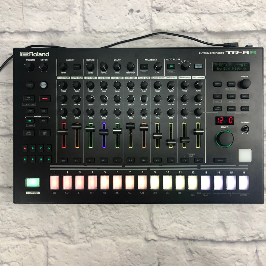 Roland TR-8S Rhythm Performer with Power Supply