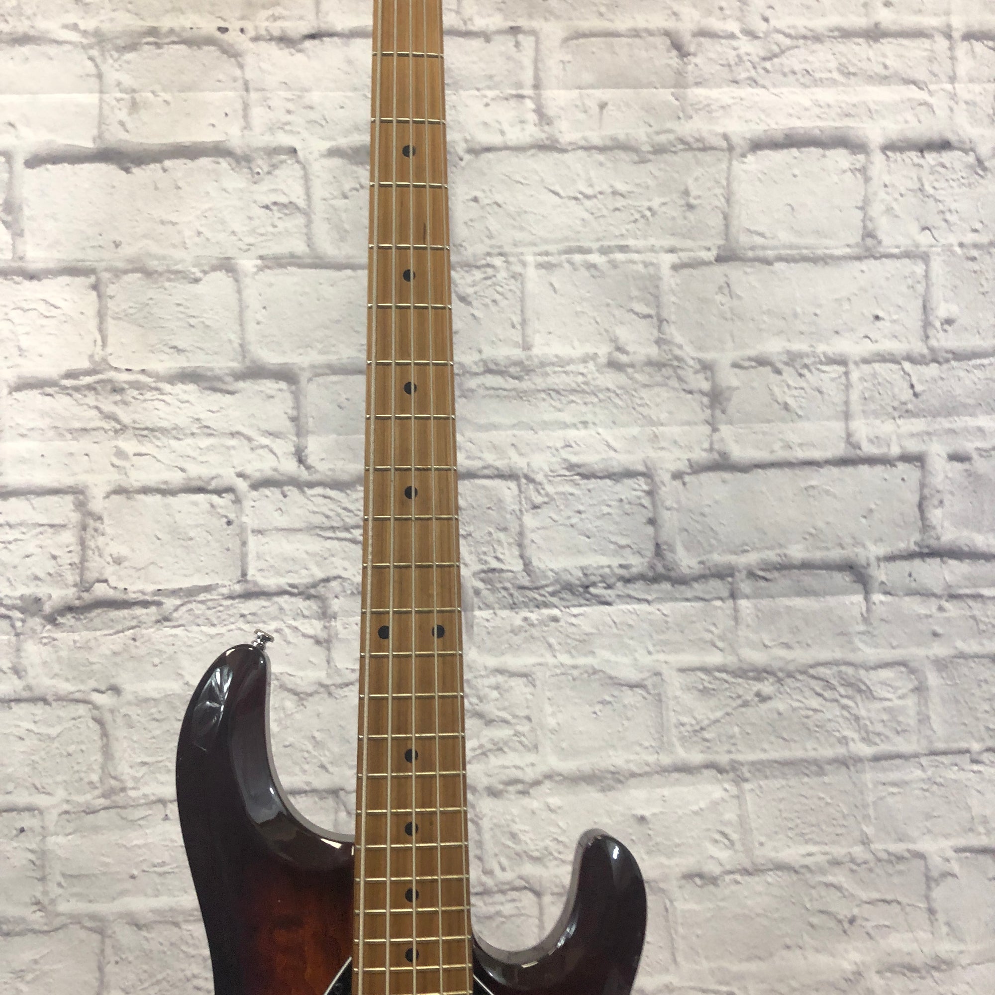 Sterling Stingray 5 String Bass Quilted Maple Island Burst