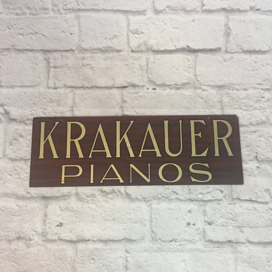 Vintage Krakauer Pianos Sign