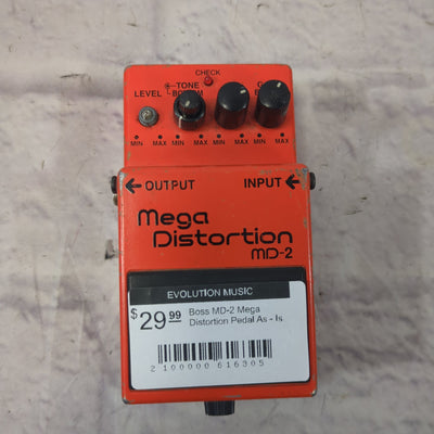 Boss MD-2 Mega Distortion Pedal As - Is
