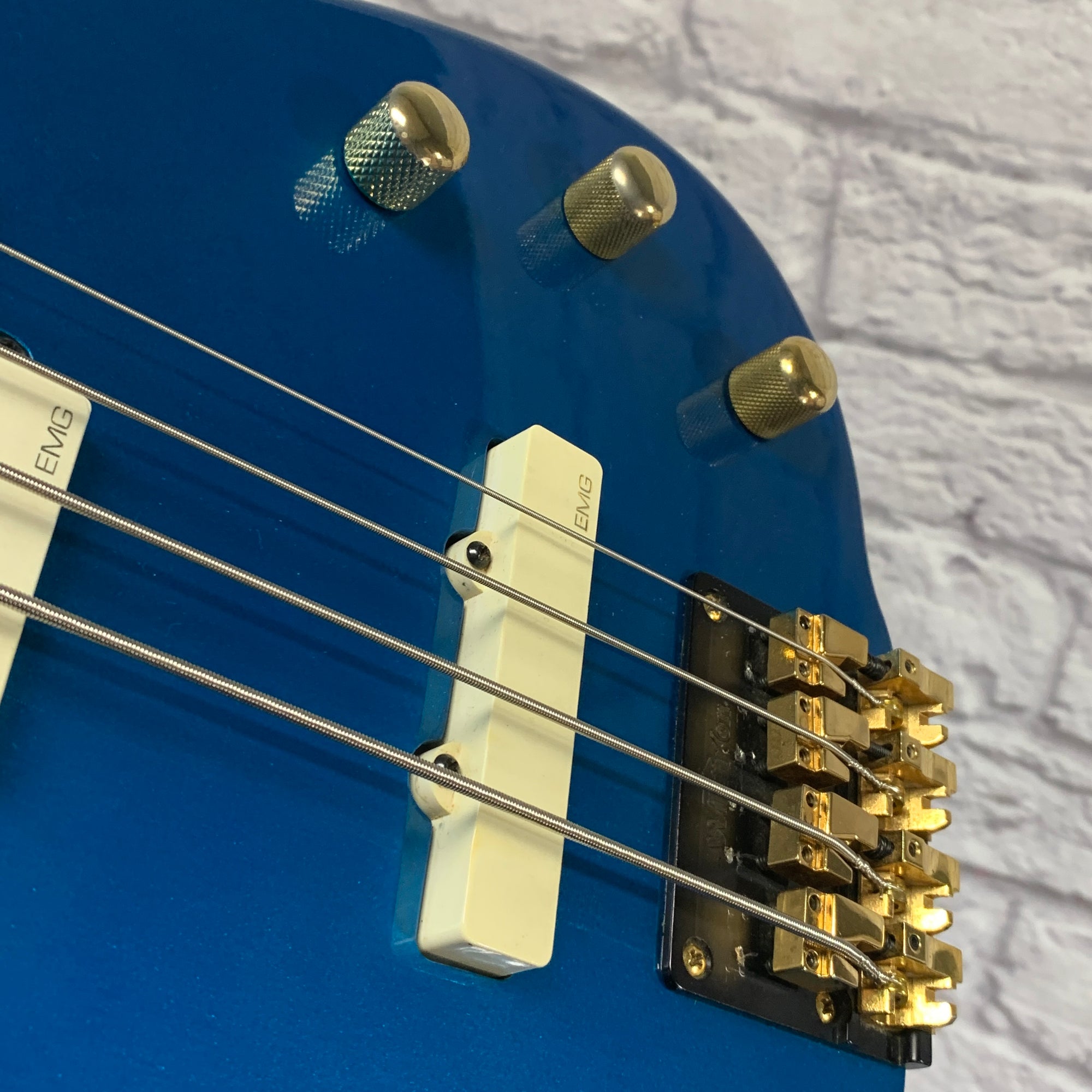 1990s Valley Arts California Pro P/J Bass Metallic Blue