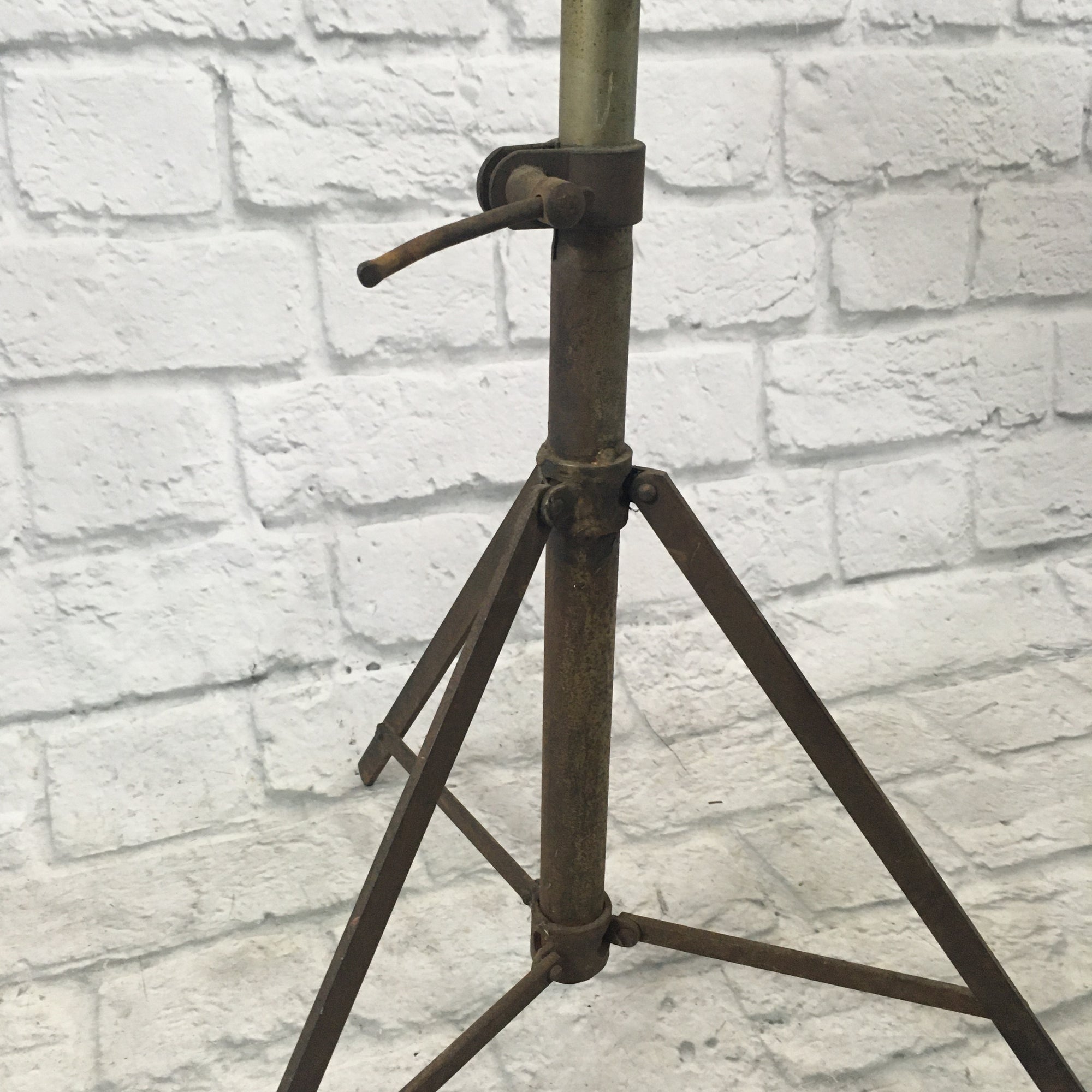 Walberg & Auge Vintage Stool/Throne with Wood Seat - Nickel Plating