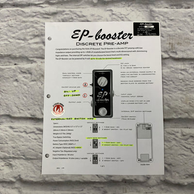Xotic EP Booster w/ Externalized Switch Mod