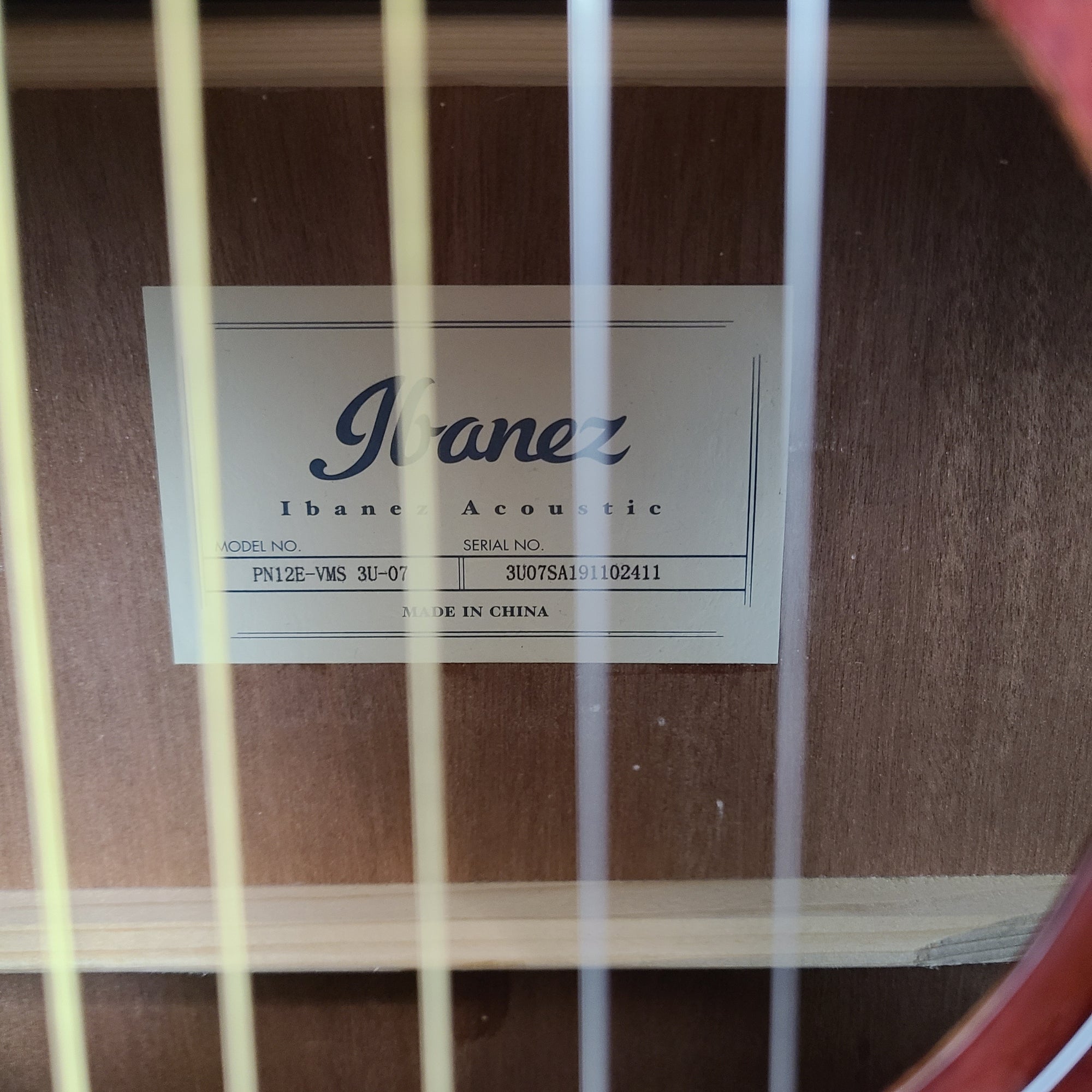 Ibanez PN12E- VMS Parlor Acoustic Electric Guitar