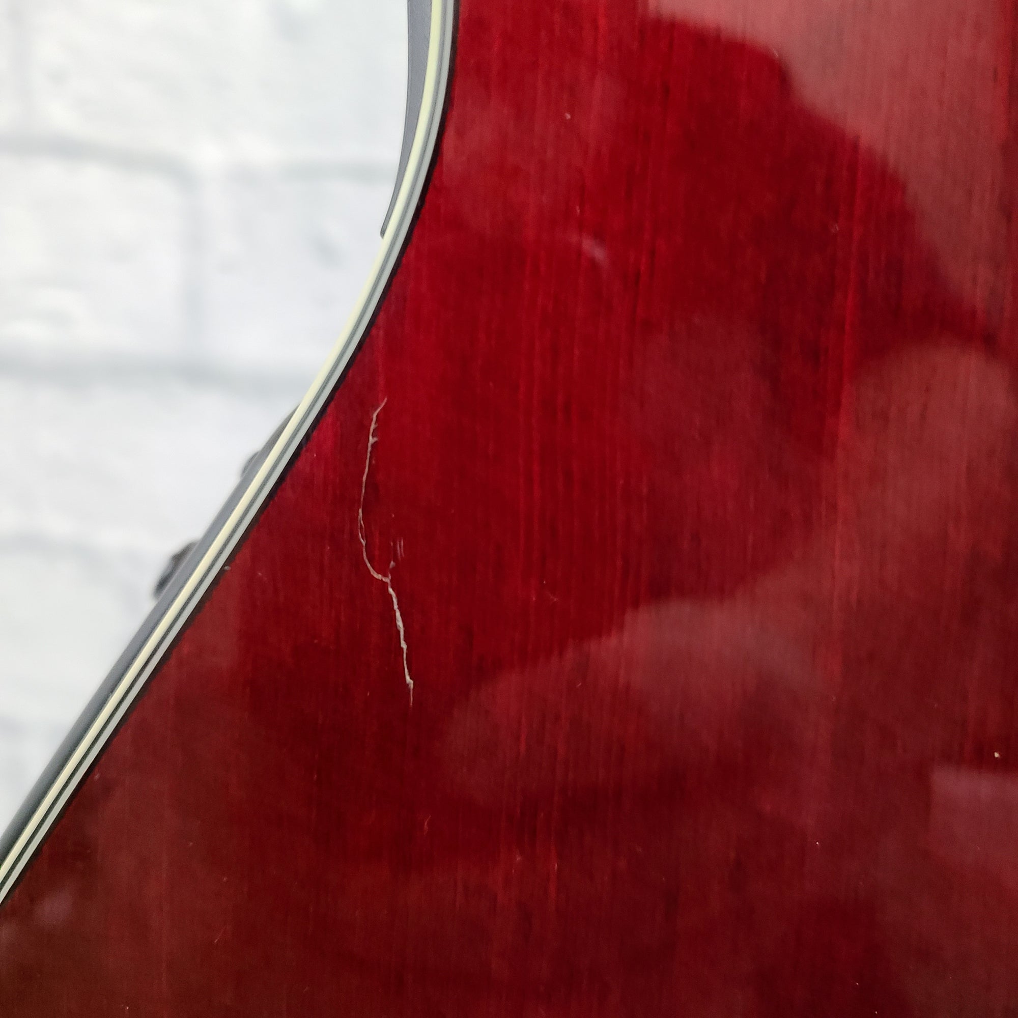 Ovation CS28-RR Ruby Red Acoustic/Electric Guitar