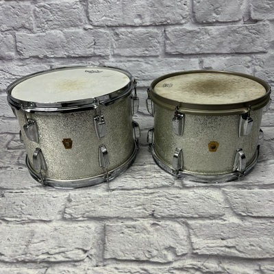 Ludwig Keystone Badge 12 13 16 22 - Silver Sparkle Players Grade 1960s Drum Kit