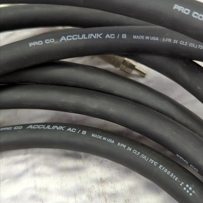 ProCo Acculink AC-8 (AC8) 1/4" to RCA Patch Snake Cable 20ft 20'