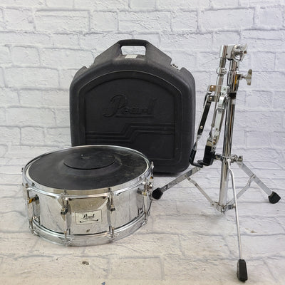 Pearl Steel Snare Starter Kit w/ Stand, Practice Pad and Case