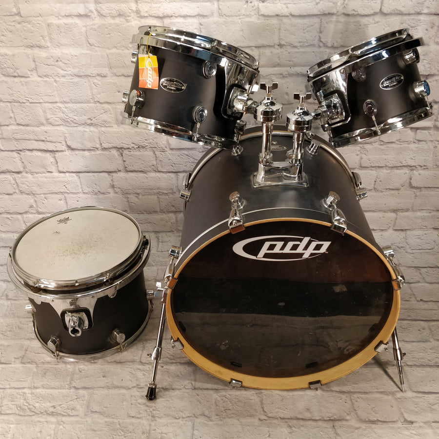 PDP FS Series 4 Piece Drum Kit (Dark Gray Satin) 22 14 12 10
