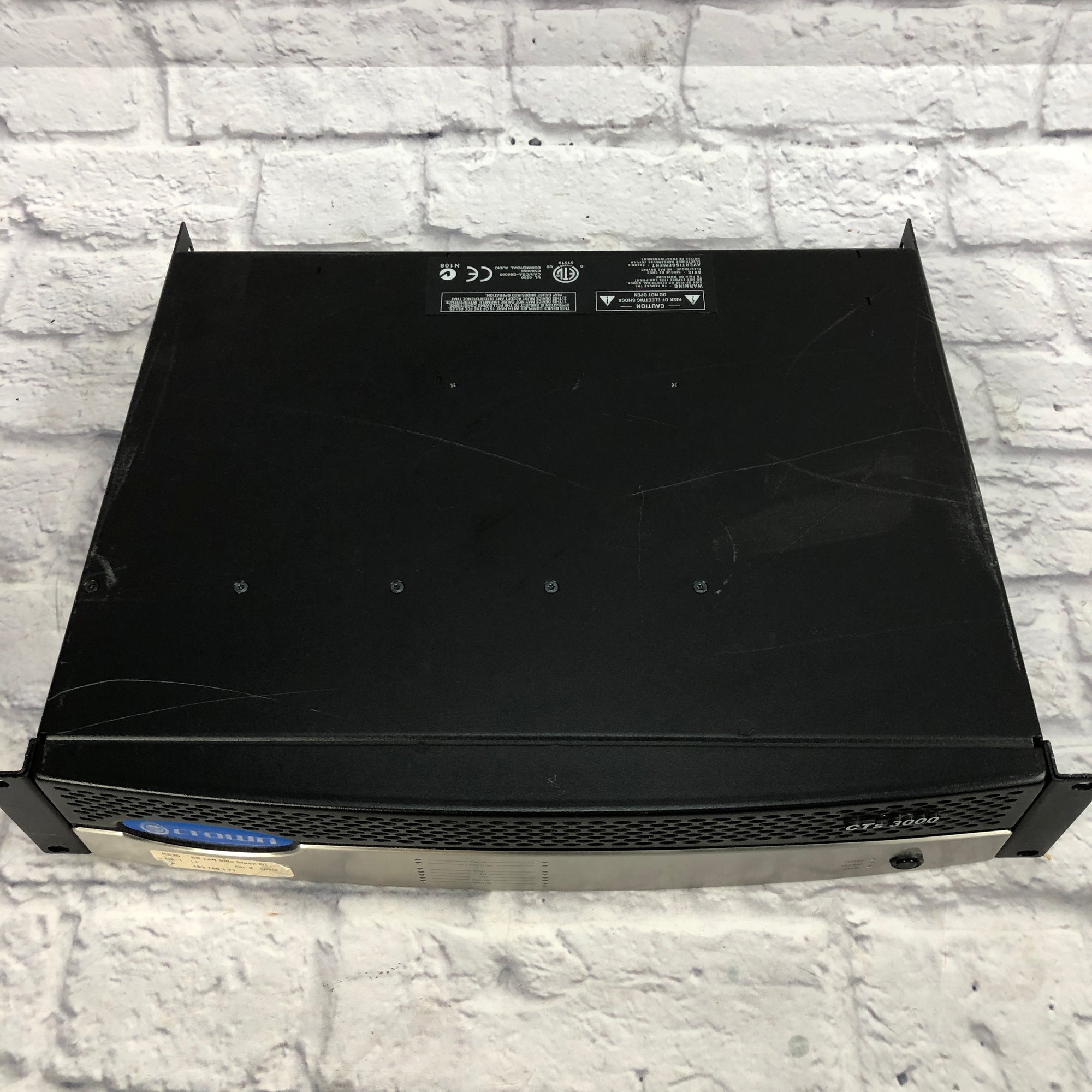 Crown CTS-3000 Power Amp with PIP-USP3/CN CobraNet Card
