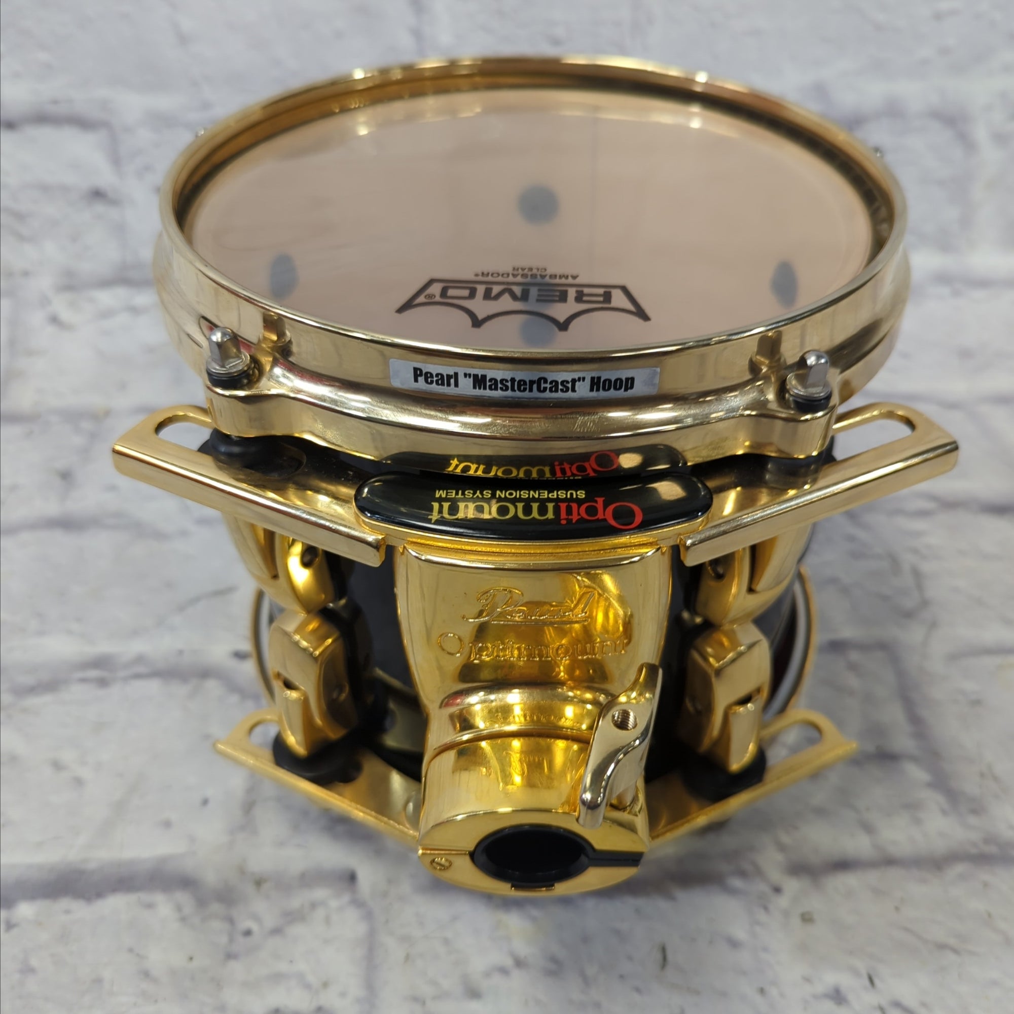 Pearl Reference 8x7" Tom Piano Black w/ Gold Optimount