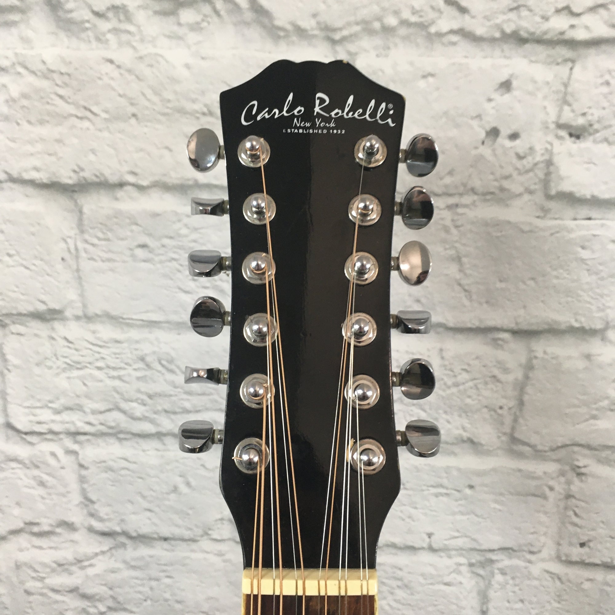 Carlo Robelli 12 String Acoustic Guitar Black Evolution Music