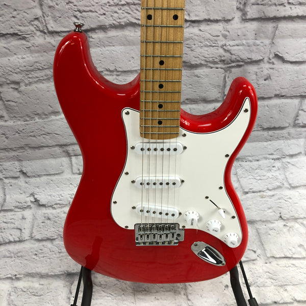 Austin Strat Style Electric Guitar Red Evolution Music