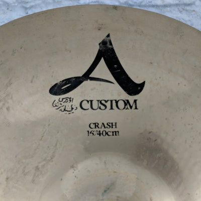 Zildjian A Custom 16" Crash Cymbal (Cracked)