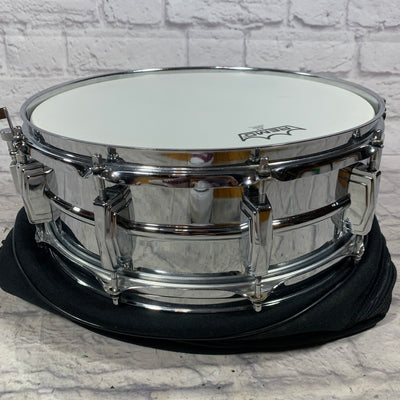 Vintage 1979 Ludwig Supraphonic 10 Lug Blue Olive Pointed Badge 14 x 5 Snare