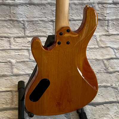 Cort Rithimic NAT Spalted Maple/Padouk Top 4-String Bass Natural