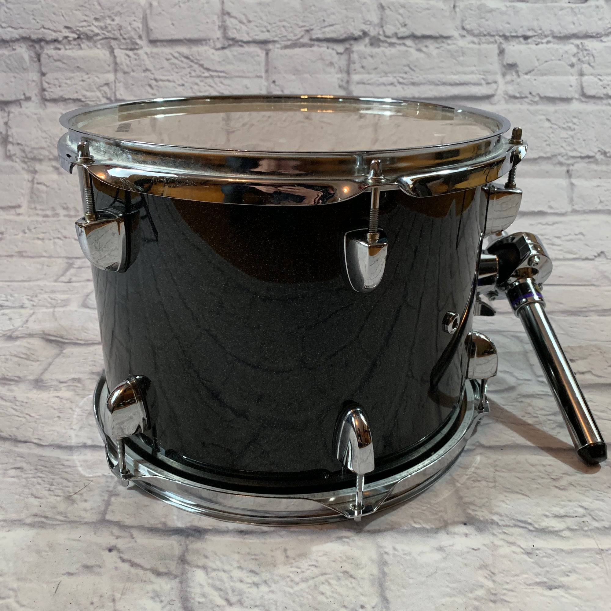 Yamaha Black Sparkle Birch 9x12 Tom Tom With Mount