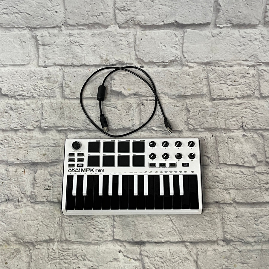 Akai MPK Mini Black White Midi Controller w/ cable