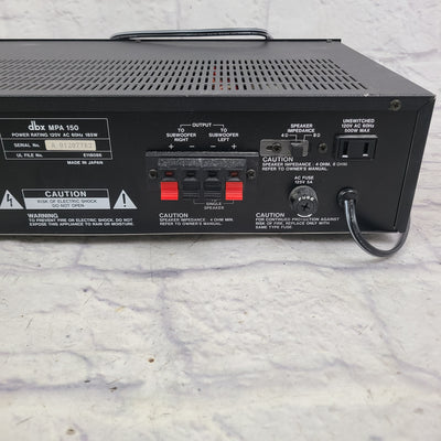 DBX MPA 150 Split Power Amp