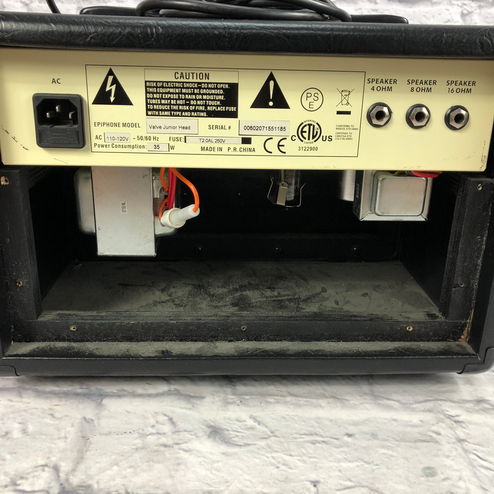 Epiphone Valve Junior Tube Guitar Amp Head