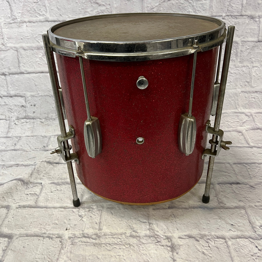 Kent Vintage 14 Red Sparkle Floor Tom Made in Japan 14x14"