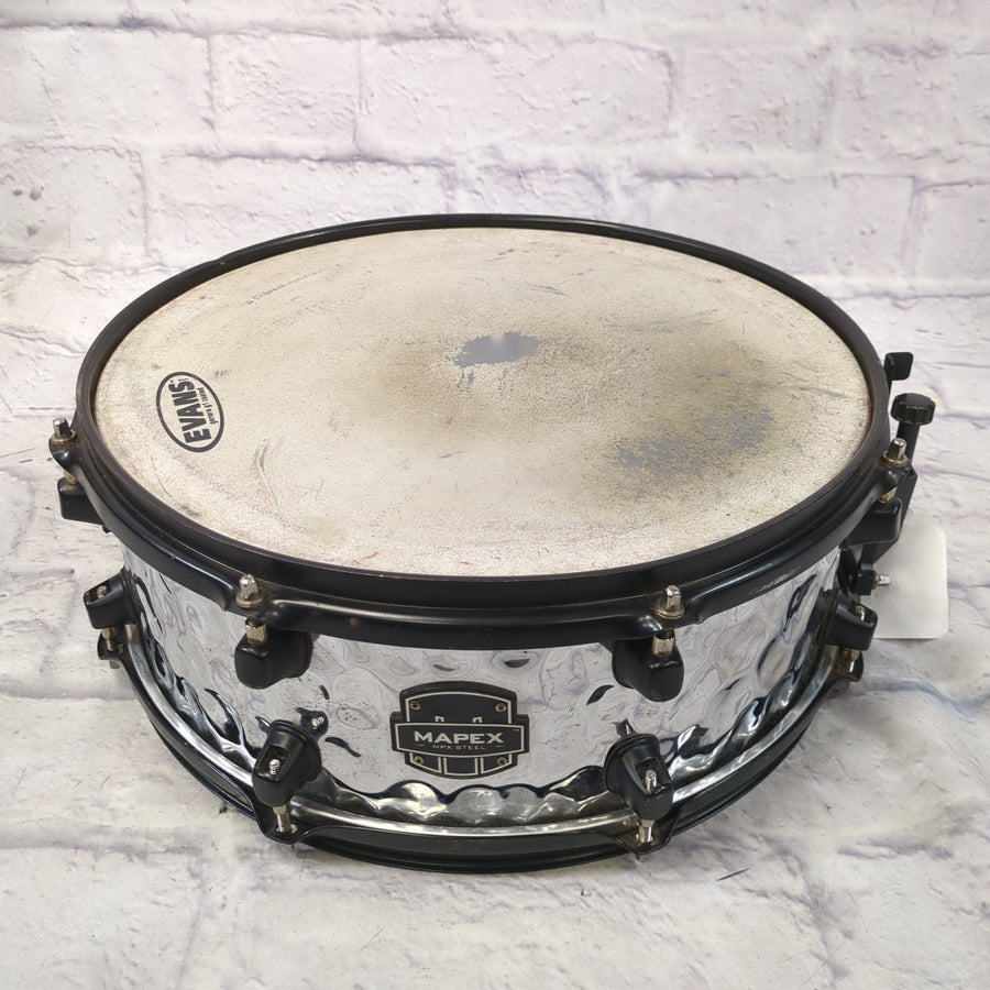 Mapex 14 Hammered Chrome Snare Drum