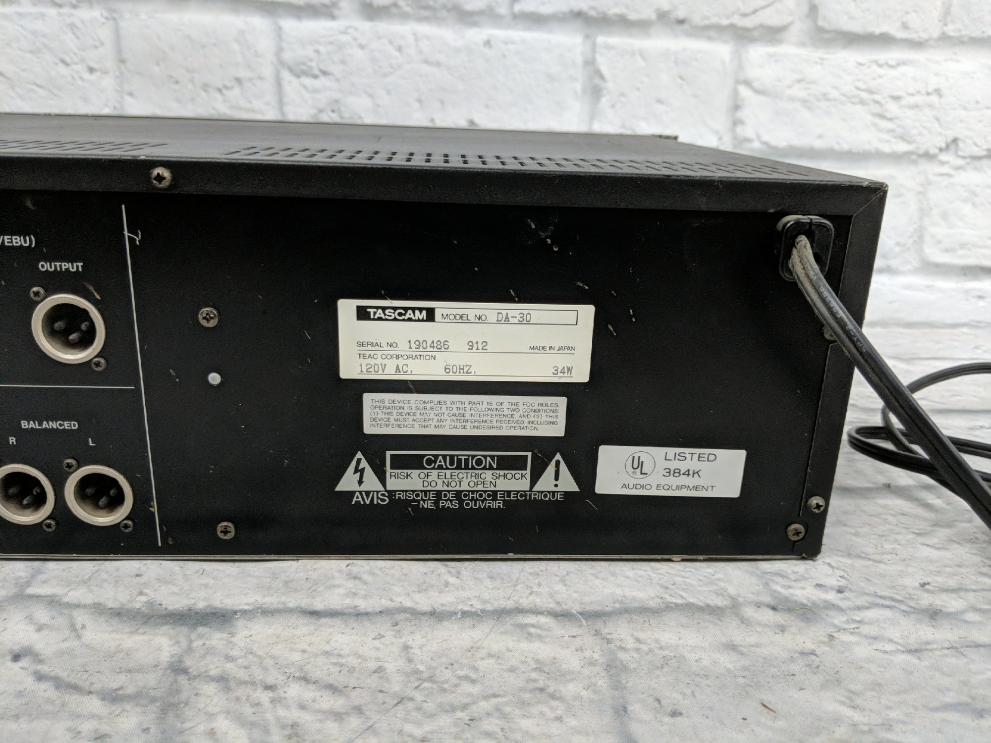 Tascam DA-30 DAT Recorder