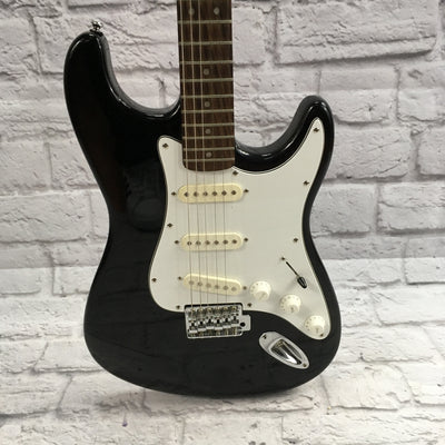 Lotus Strat Style Electric Guitar Black