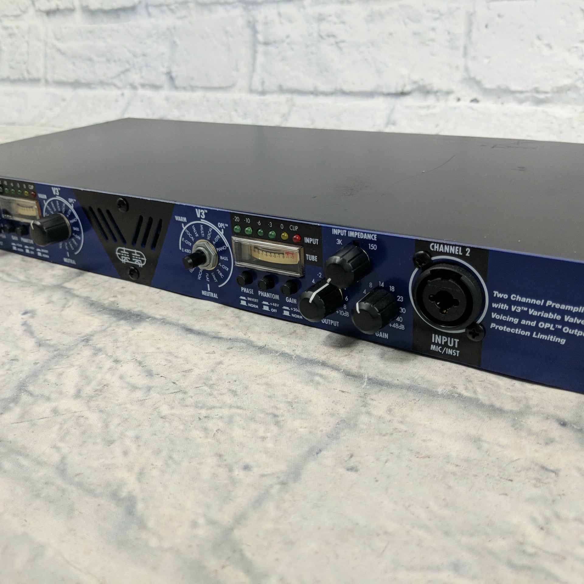 ART TPS II 2-Ch V3 Valve Voicing Variable Impedance Tube Microphone Preamp