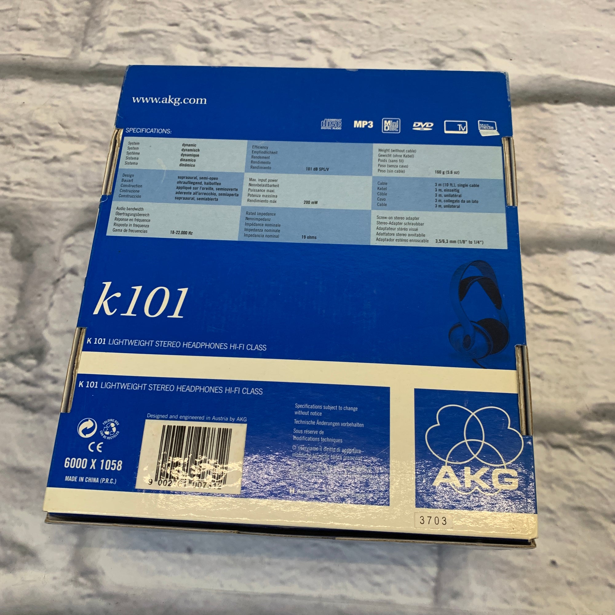 AKG k101 Lightweight Stereo Headphones