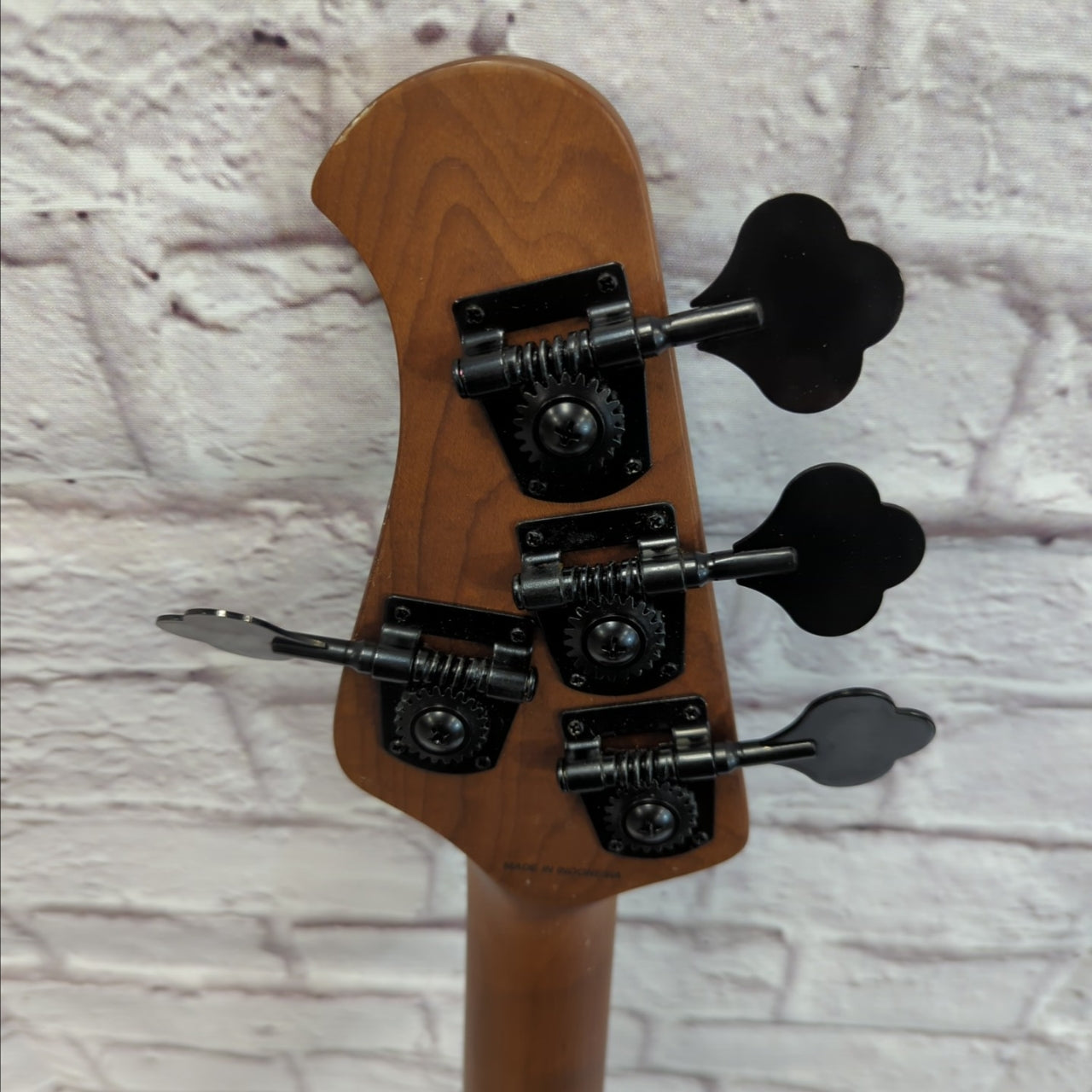 Sterling by Music Man Sting Ray Ray34 HH 4 String Bass Guitar Burl Top Trans Black Satin