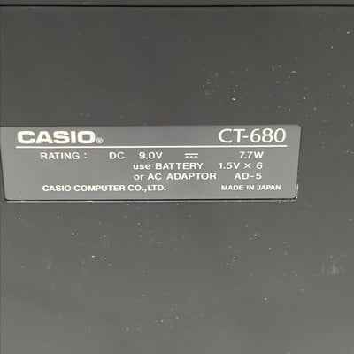 Casio CT-680 Digital Reverb 61 key Tone Bank Keyboard Vintage 1980s - Made in Japan