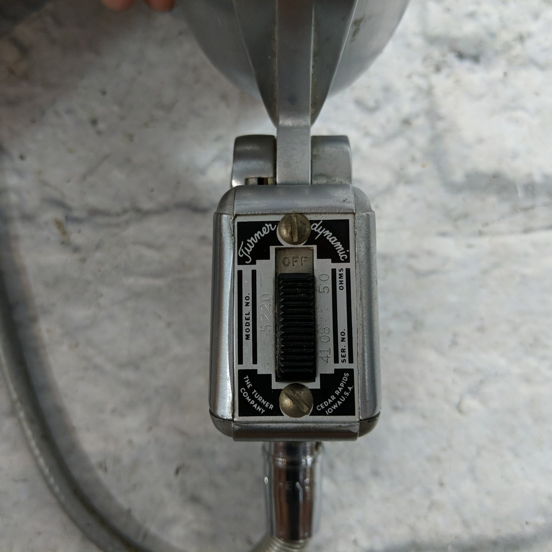 Turner Dynamic S22D 1950s Chrome Microphone
