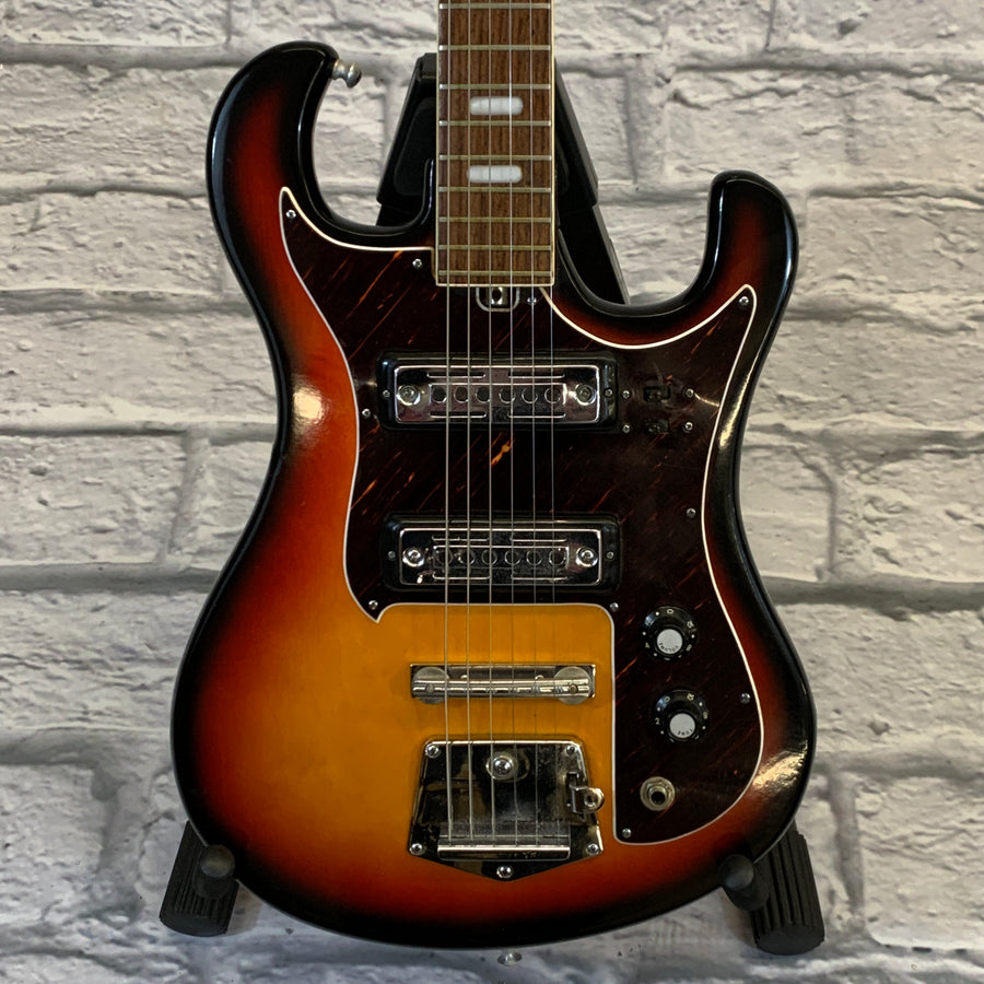 Vintage 1960's Dyko 2-Pickup Electric Guitar Sunburst
