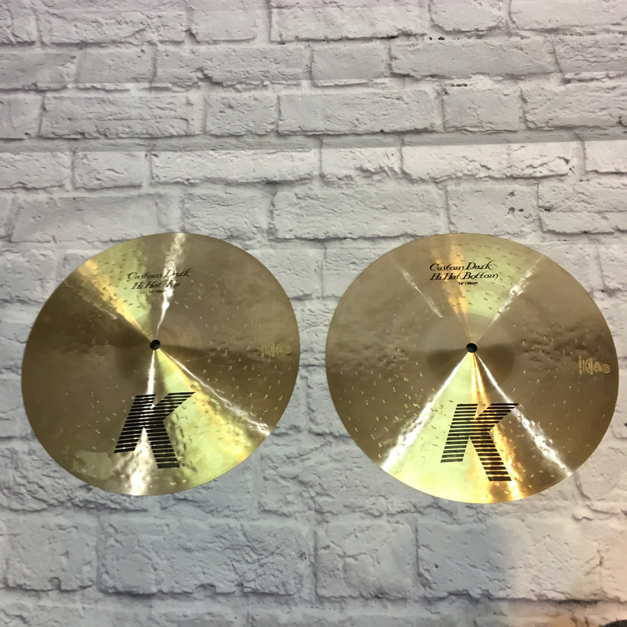 Zildjian 14in K Custom Custom Dark Hi Hat Cymbal Pair