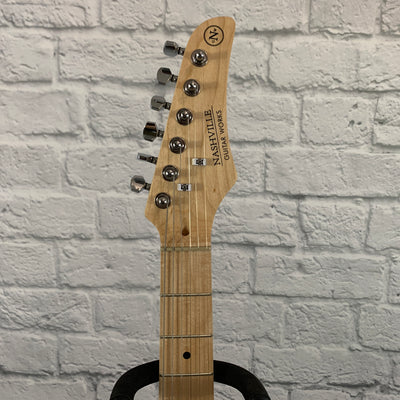 Nashville Guitar Works 135 Double Cutaway - Black, Maple Fretboard
