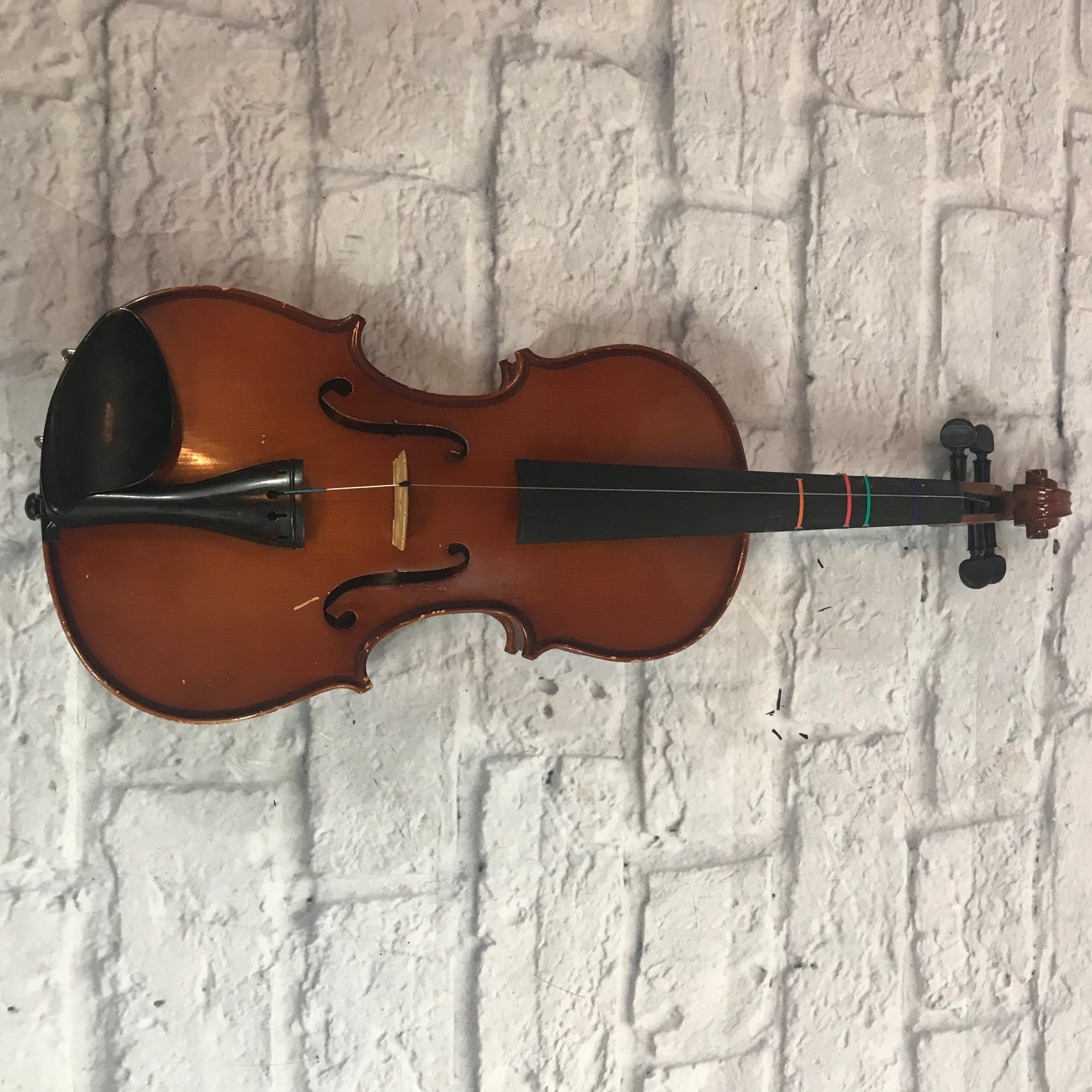 Knitting P19KT 3/4 Sized Violin w Case and Bow As-Is