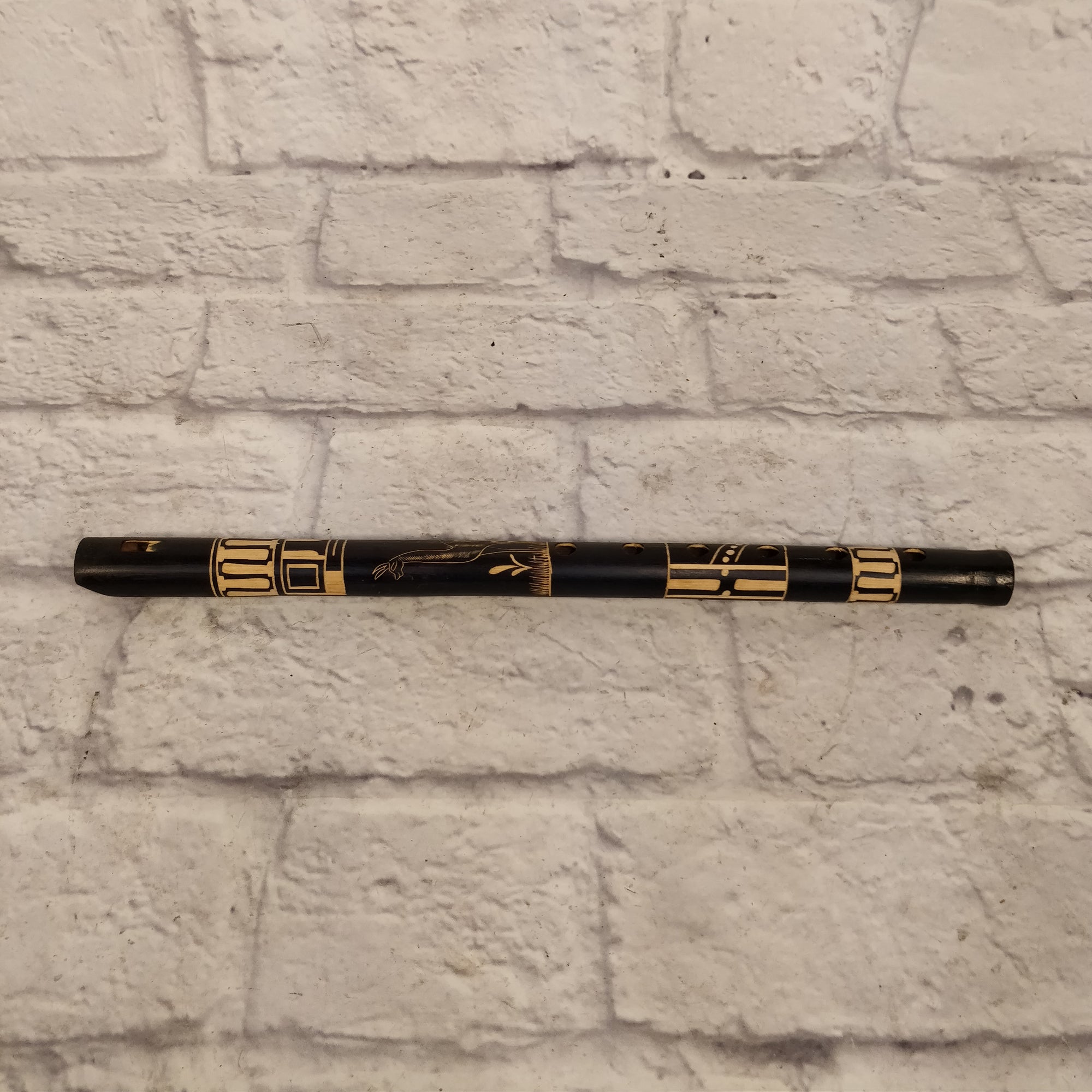 Unknown Black Giraffe Wooden Flute