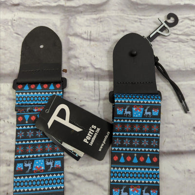 Perri's Leathers Ugly Christmas Sweater Party Guitar Straps (lpcp-6857) Frozen