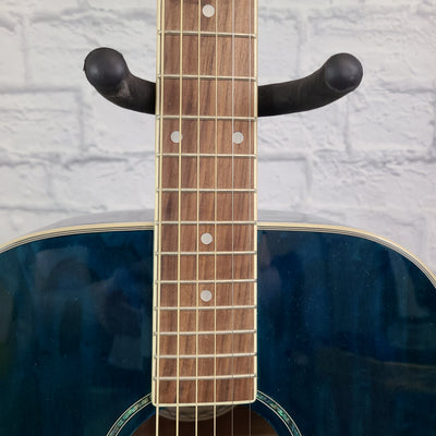 Dean AX DQA TSB Acoustic Guitar (Blue)