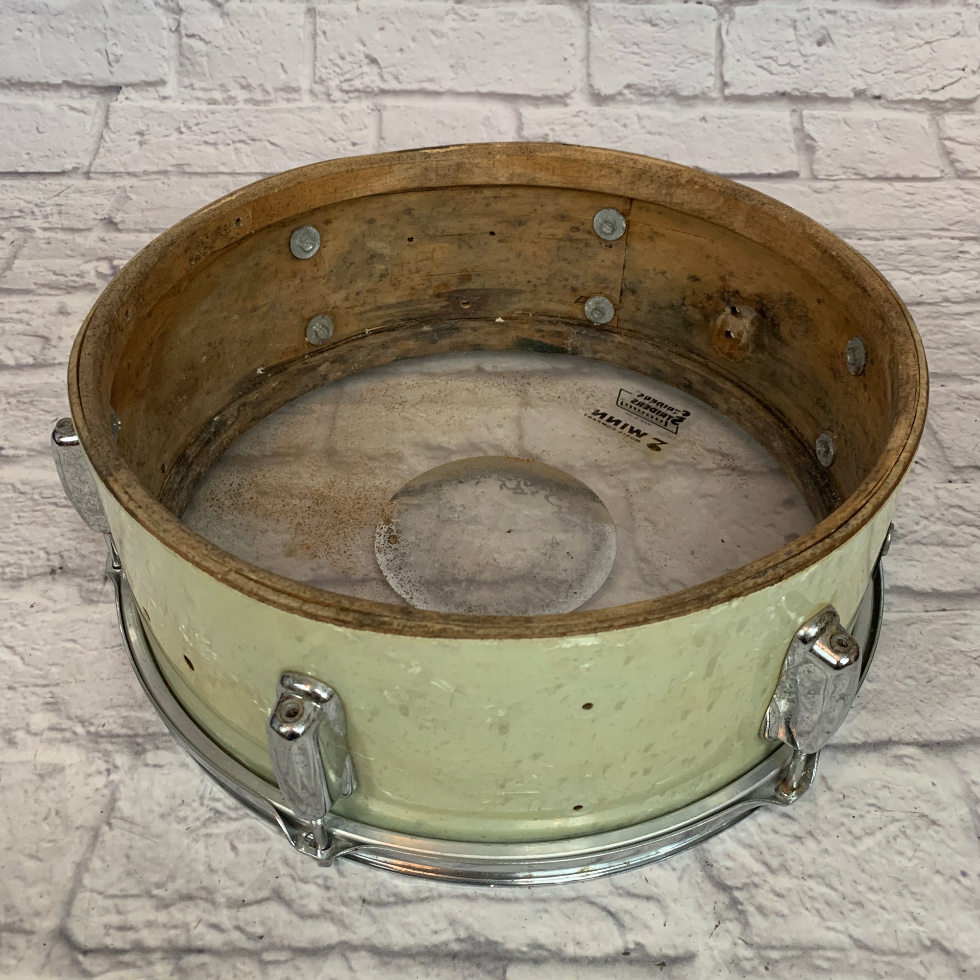 Slingerland Snare Drum Shell White Marine Pearl 1960's