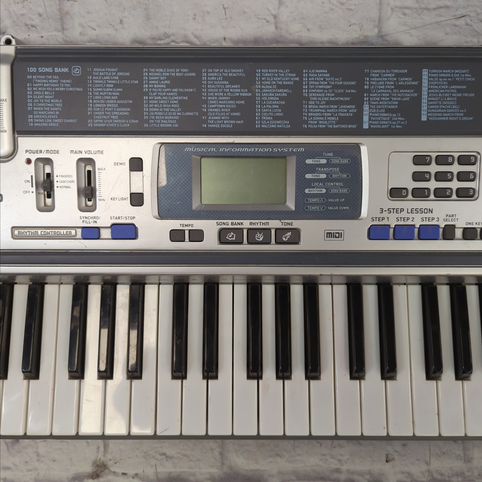 Lighting System Casio Tone Bank Lk 100 Casio Lk100 Casio Keyboard