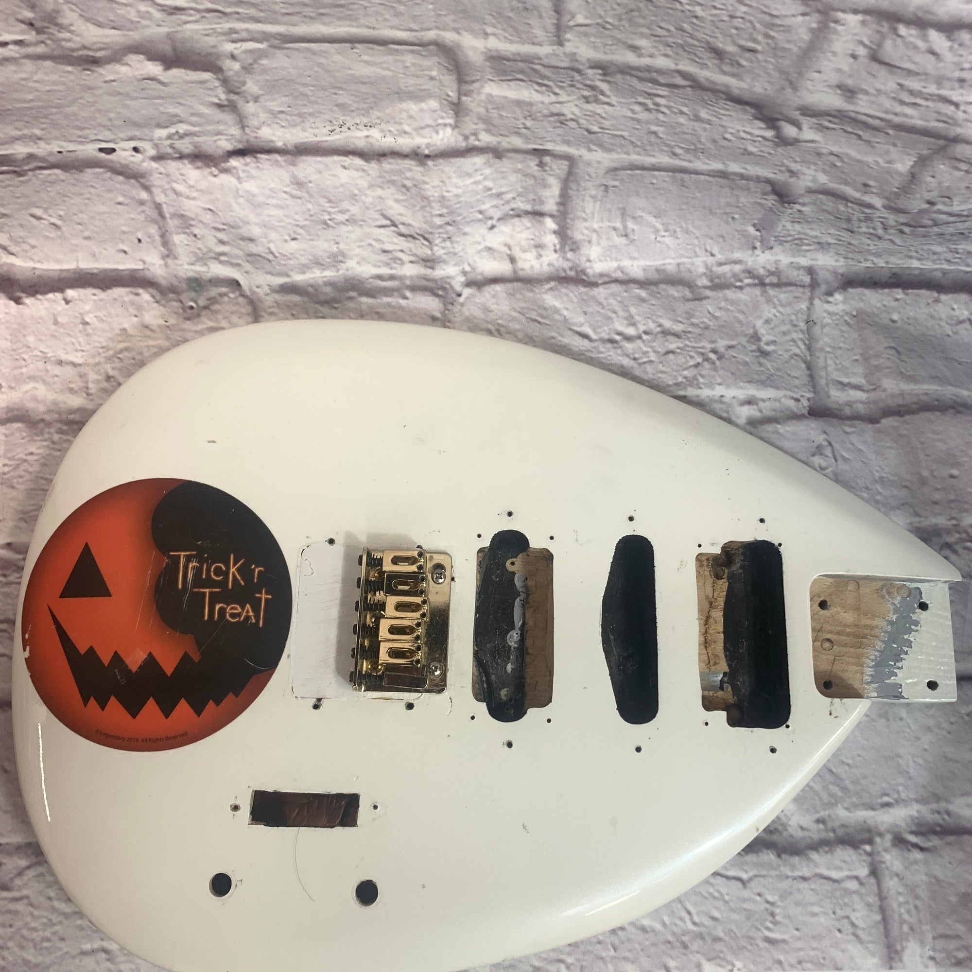 Unknown Teardrop Electric Guitar Body with Bridge