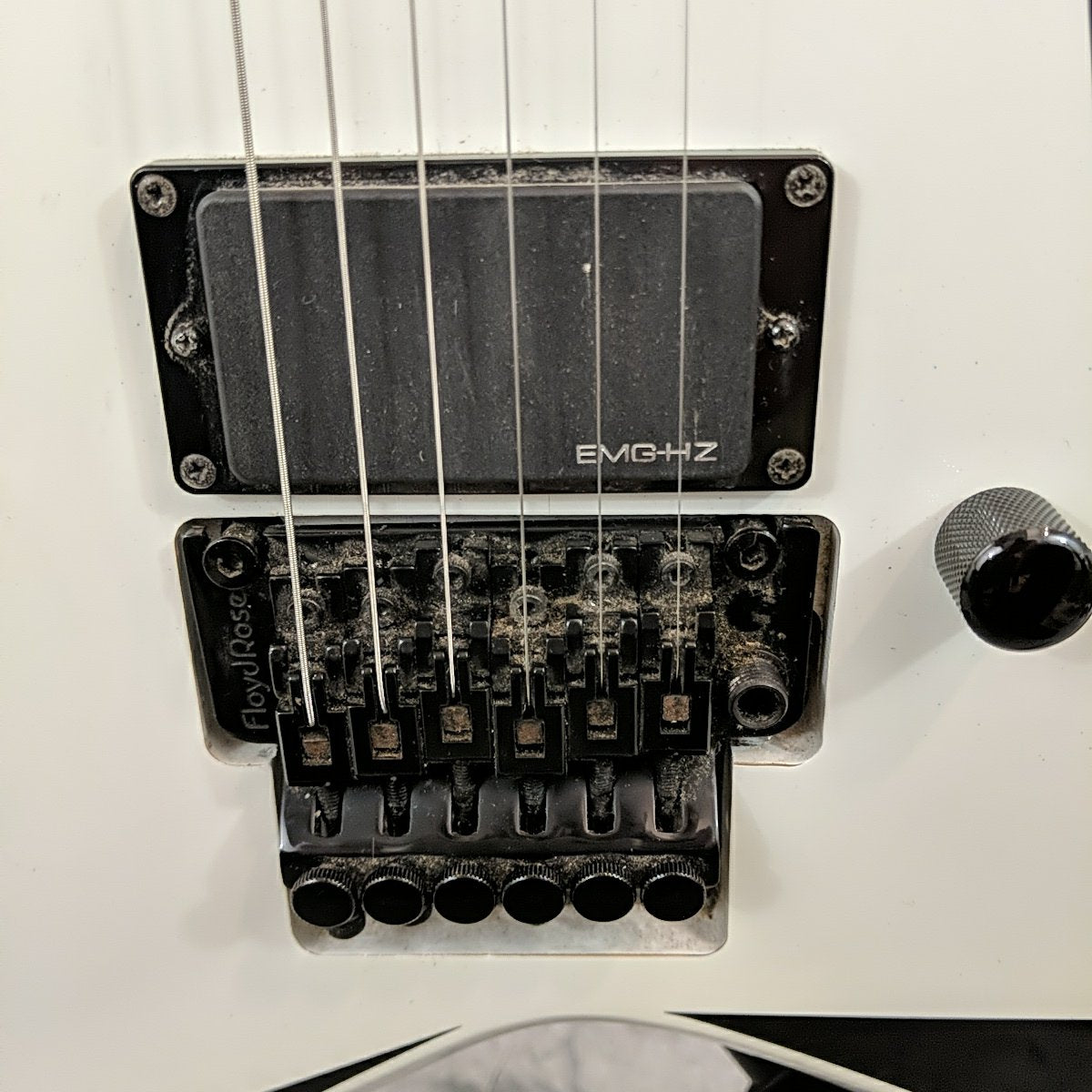 ESP LTD ALEXI-600 Alexi Laiho Electric Guitar - White With Black Pinstripe