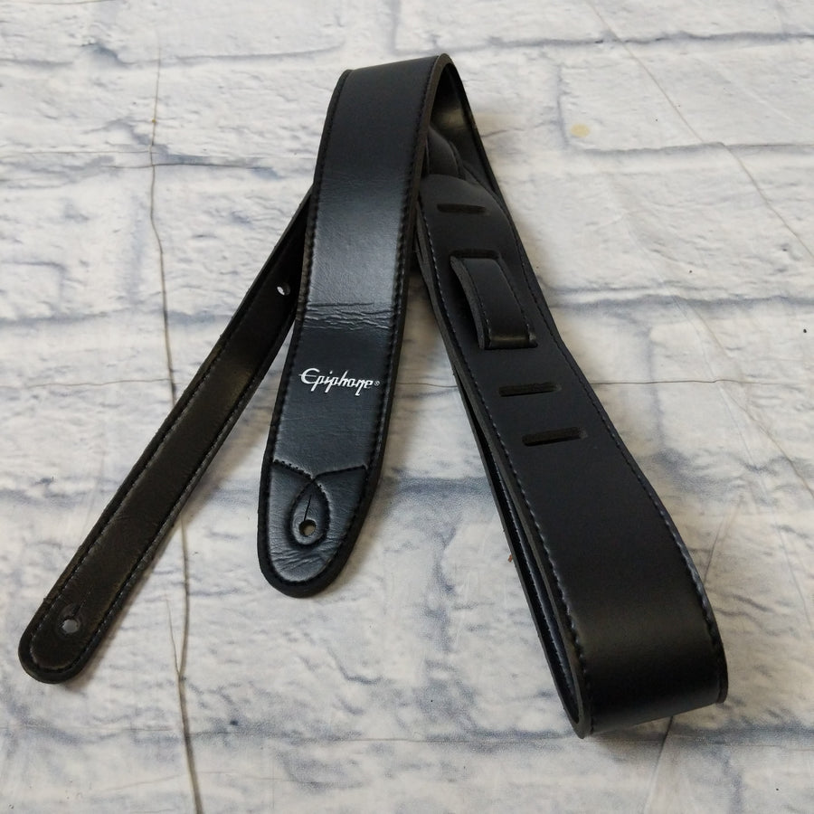 Epiphone black leather strap